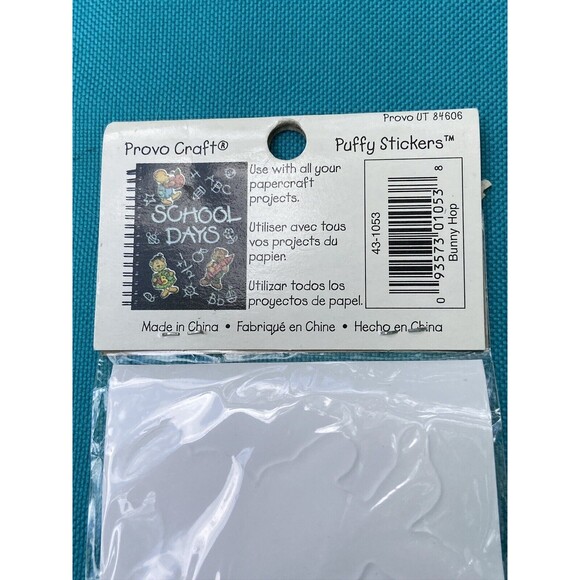 Provo Craft Rascals Puffy Bunny Hop Colorful Stickers Sheet Children Scrapbook - Picture 4 of 12